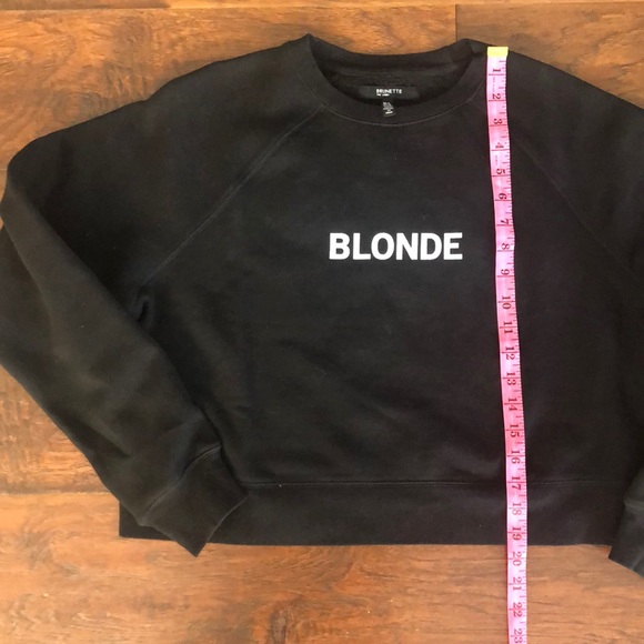 1 LEFT❗️☀️BLONDE slightly cropped crew neck black - Picture 3 of 5